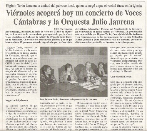 Coral Voces Cántabras y la Orqueta Jaurena - 2005