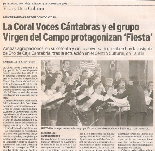 75 Aniversario de la Coral Voces Cántabras - 2002